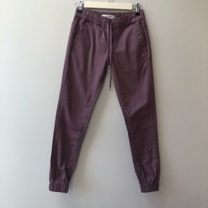 Purple mauve jean jogger pants